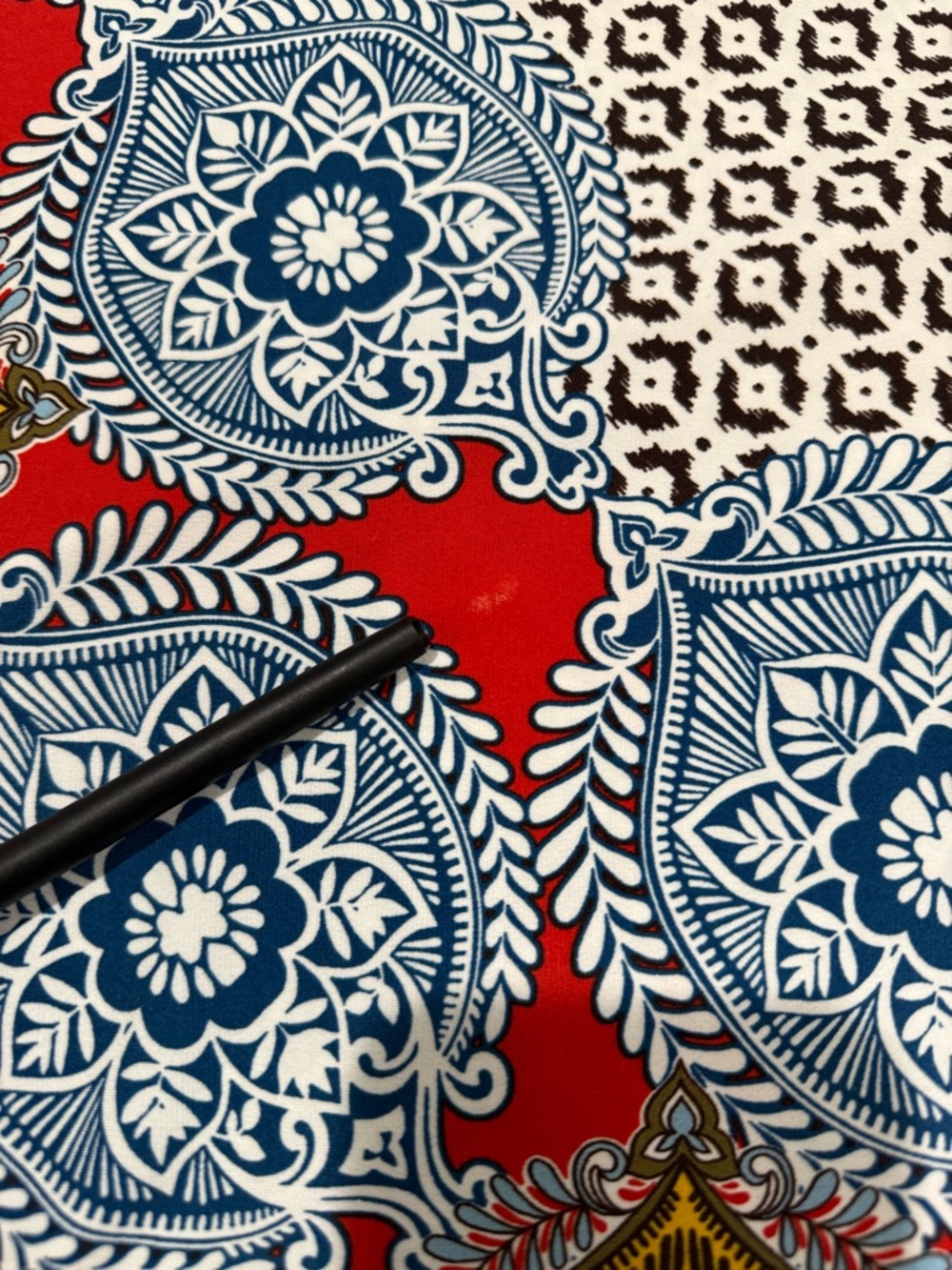 Chico’s Multicolor Stretch Boho Paisley Geometric Medallion Pattern - Picture 14 of 14